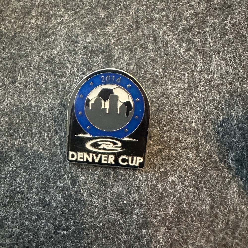 2014 Denver Cup Soccer Tournament Enamel Lapel Pin Wilson Trophy Colorado Sports